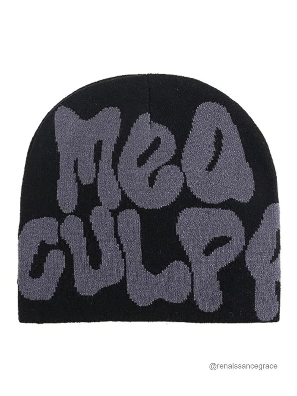 Y2K Graphic Beanie Knit Skull Cap Stretch Acrylic Winter Hat